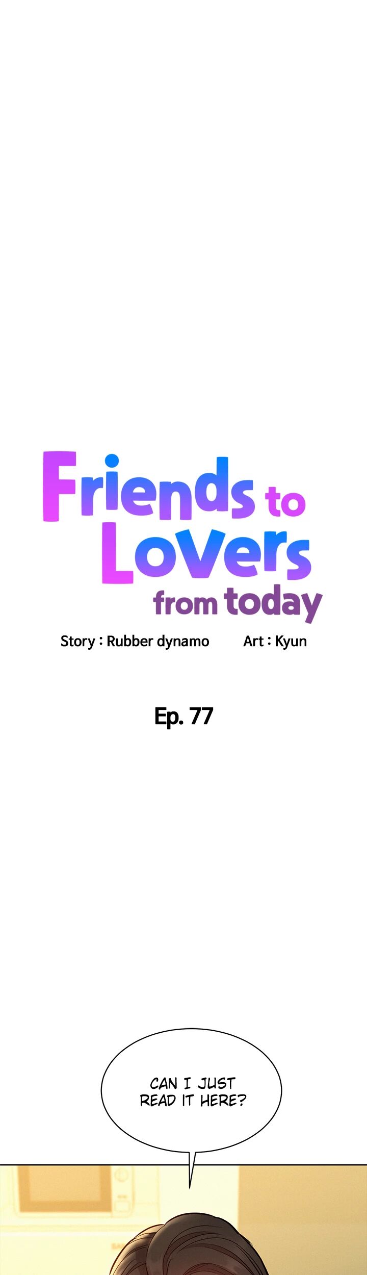 Read manhwa Friends to Lovers from Today Chapter 77 - SauceManhwa.com